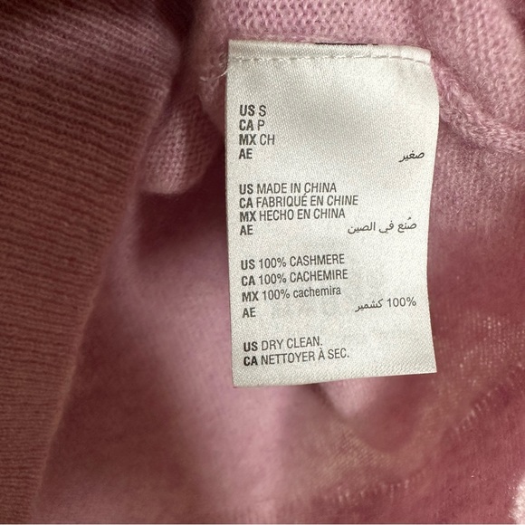 Charter Club Women’s Pink 100% Cashmere V-Neck Sweater Size S - Picture 5 of 7